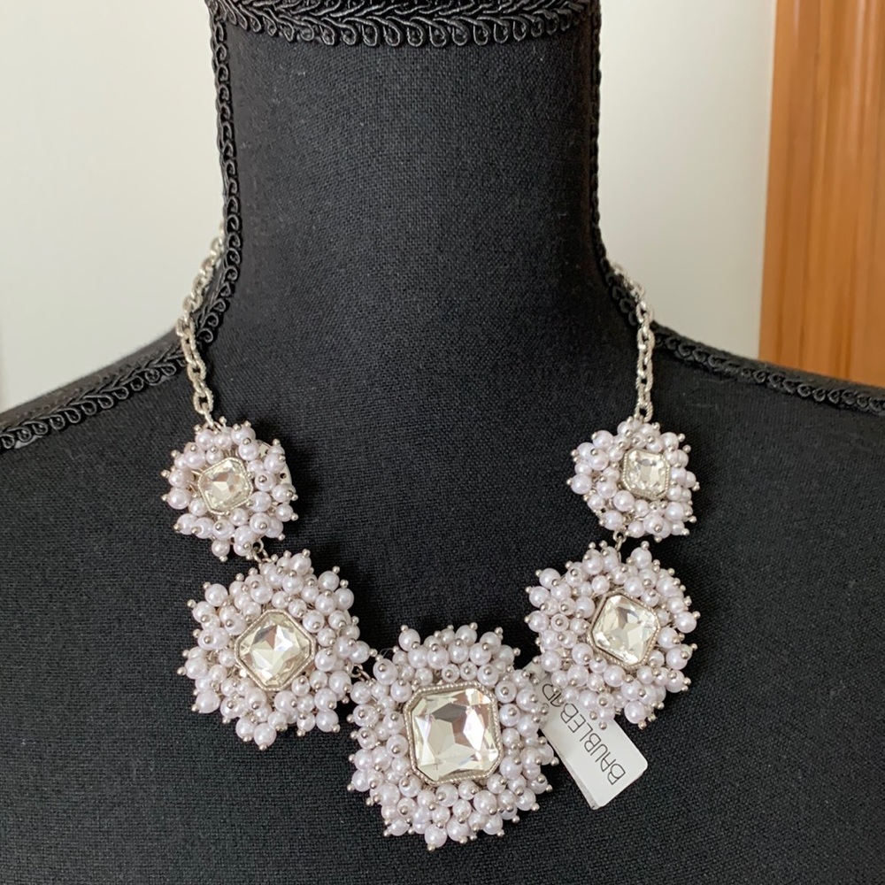Pearl Cluster Collar Statement Necklace NWT! 2014 Bauble Bar Collection!